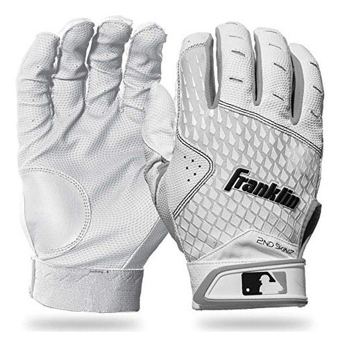 Guantes De Bateo Franklin Sports 2nd-skinz, Blancos, Tamaño