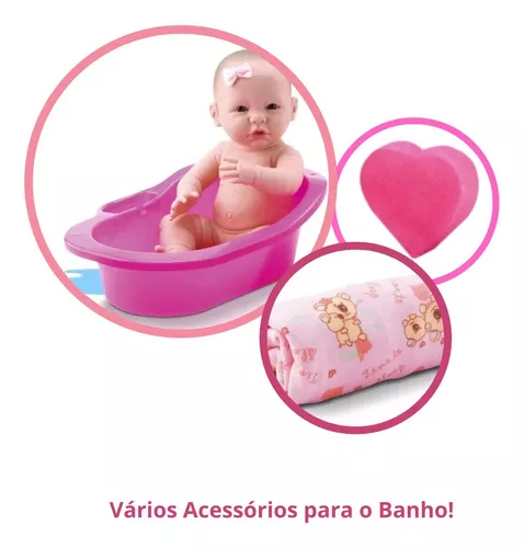 Lançamento!! Boneca Bebe Estilo Reborn Banho De Carinho 8045