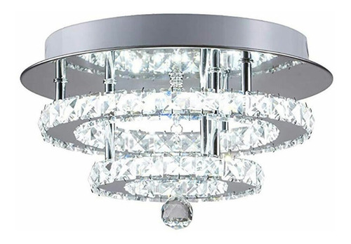Lámpara Redonda Cristal Led Para Montaje En Techo