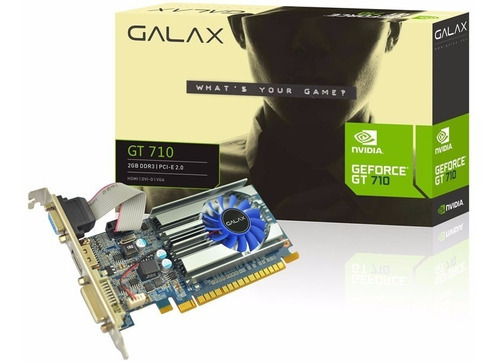 Geforce Galax Gt 710 2gb Ddr3 64 Bit 1600mhz 954 Mhz 192 Cud