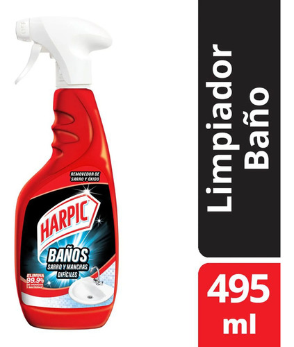 Limpiador Baño Harpic Sarro Y Manchas Difíciles 495 Ml