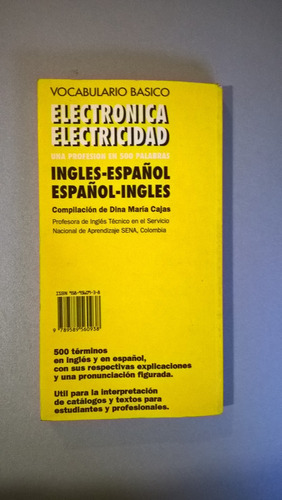 Vocabulario Basico Electronica - Electricidad Inglés Español (Usado)