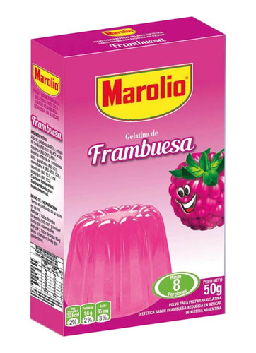 Pack X 36 Unid. Gelatina  Frambuesa 50 Gr Marolio Gelatinas