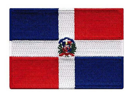 Bordado, Diseño De Bandera De Parche De República Dominicana