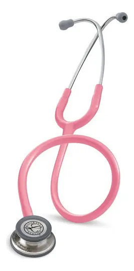 Estetoscópio 3M Littmann Classic com campânula de dupla cara cor pearl pink e acabamento aço inoxidável