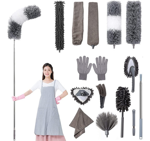 14pcs Duster For Cleaning, Microfiber Feather Duster, Duster