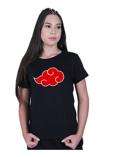 Camiseta Feminina Anime Naruto Akatsuki Baby Look 