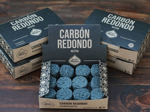 Carbón Sagrada Madre Eco-artesanal Alcanfor-ruda-romero 12 U