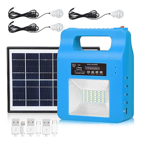 Kit De Iluminación De Generador Solar Portátil - Sistema De 