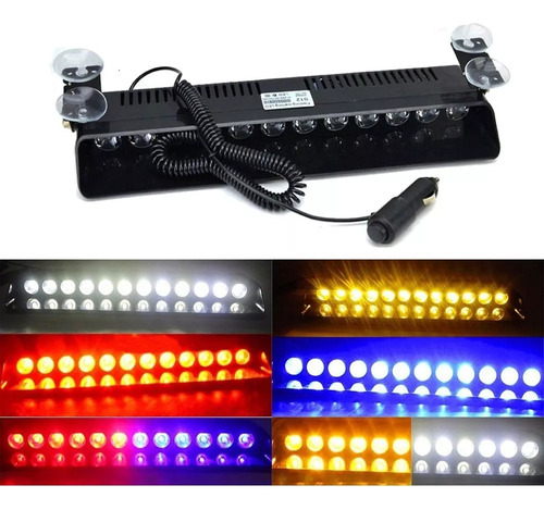 12 Led Estrobos-codes Led Policía Federal Luz De Alerta