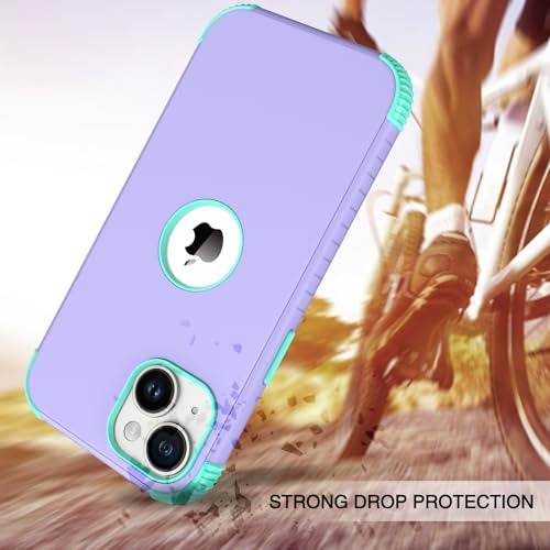 Funda Para iPhone 15 6.1puLG Morado/menta 6.1puLG Hybrid Dur