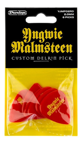 Set Guitar Picks Dunlop Yngwie Malmsteen 2.0mm - Pack 6 Puas