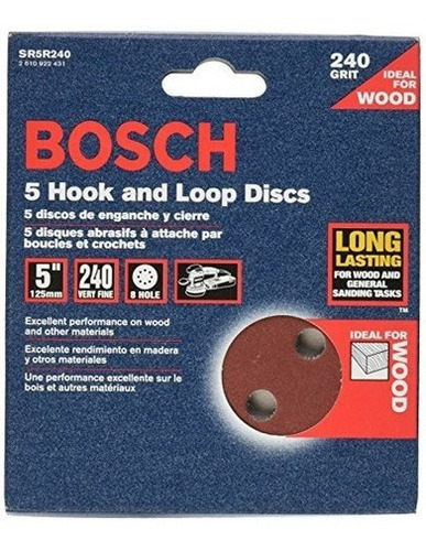 Bosch Sr5r240 5 Piezas 240 Grit 5 In.