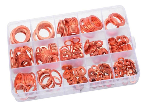 280x 12 Size Assorted Solid Crushing Copper Washer