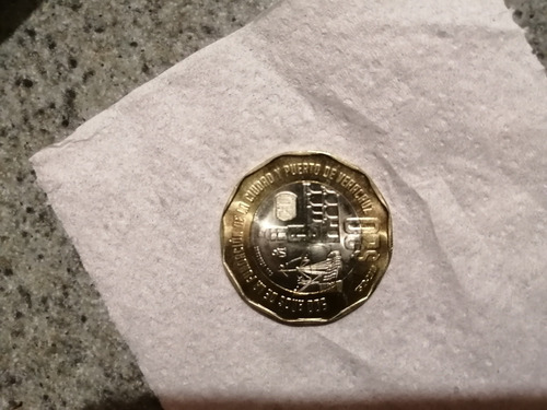 Moneda De  20  Pesos Puerto De Veracruz 