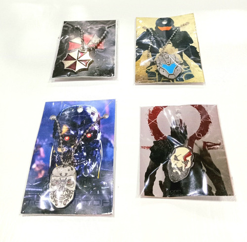 Pins Colgante X4 -terminator, Umbrella, Halo, God Of War-