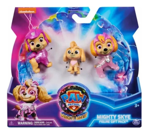 Paw Patrol Mighty Skye Pack De 3 Figuras