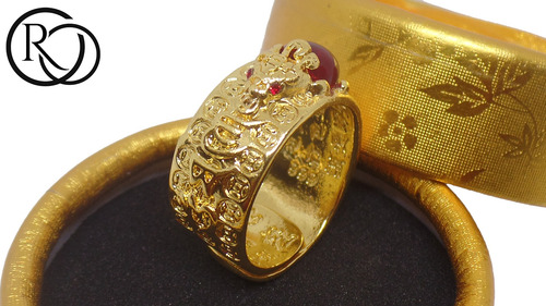 Anillo Pixiu Feng Shui Ajustable - Amuleto De Riqueza Suerte