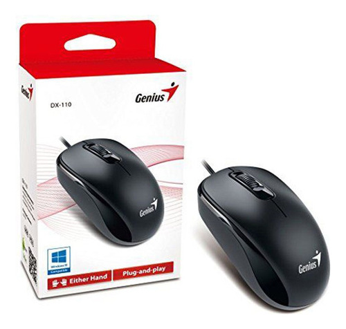 Mouse Genius Dx-110 Con Cable Usb Negro 1000dpi Óptico