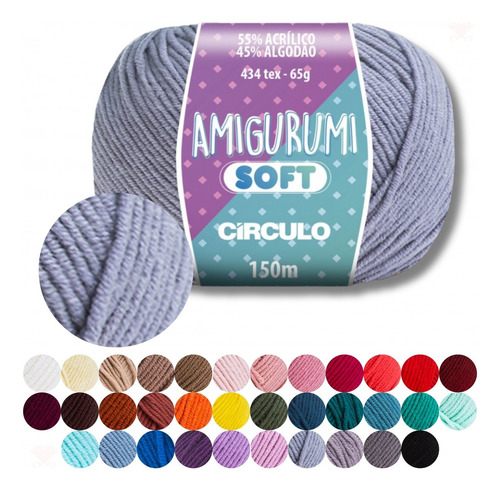 Fio Circulo S/a Amigurumi Soft  Macio 150m - Escolha Sua Cor