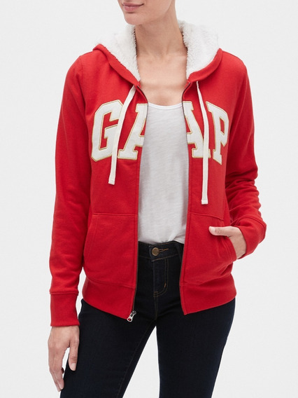 sudadera gap roja mujer