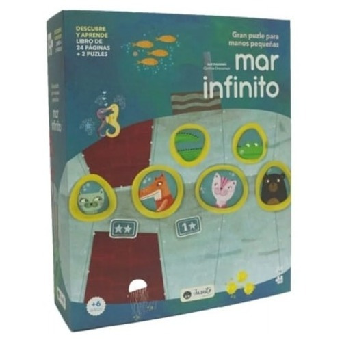 2 Puzzles + Libro Juanito Books Mar Infinito
