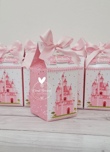 10 Cajas Golosineras Milk Box Princesa  Craftbaires 