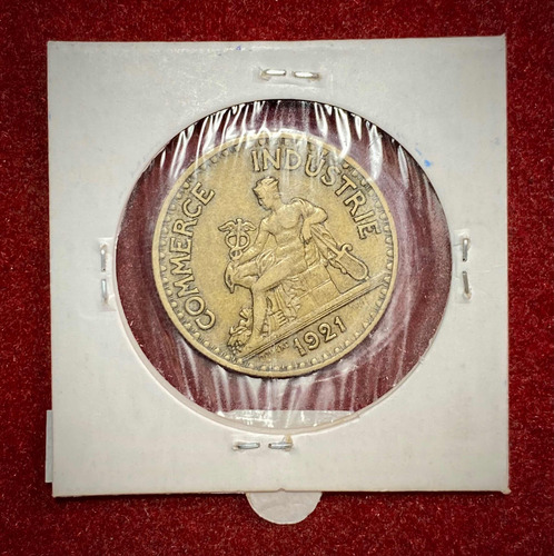 Moneda 2 Francos Francia 1921 Km 877 Cámara De Comercio (Usado)