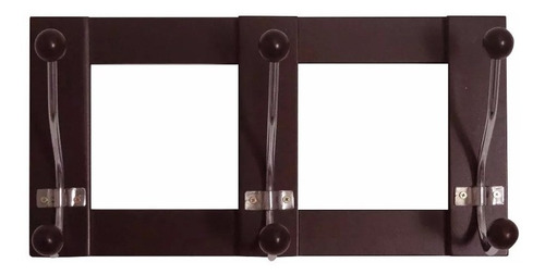 Perchero Marron De Pared Con 3 Ganchos - La Vidriera Regalos