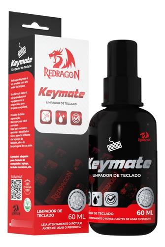 Limpa Teclados Redragon Keymate 60ml Nano Limpeza Profunda