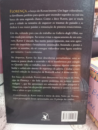 A Transformação De Raven (noites Em Florença Livro 1), De Sylvain Reynard. Editora Arqueiro Em Português (Usado)