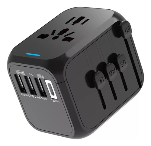 Cargador De Viaje Multifuncional Tipo C Socket 3usb