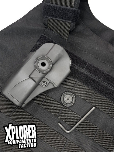 Imagen 8 de 10 de Funda Pistolera Tactica Rescue Nivel 2 Bersa Tpr9