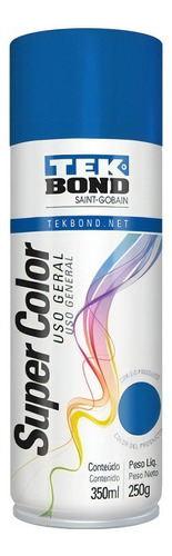 Pintura Aerosol Tekbond Secado Rapido 350 Ml Color Azul