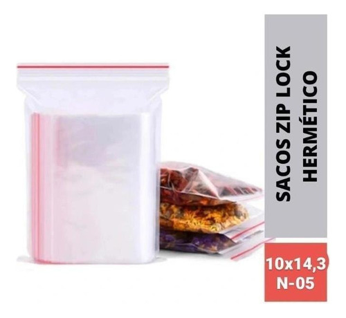 Saco Plástico Zip Lock Hermético 10x14 N°5 C/1.000 Un
