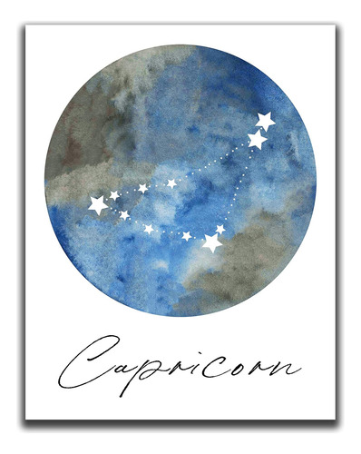 Arte De Pared De Luna De Constelación Del Signo Astrol...