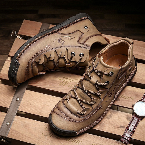 Hombres Zapatos Casual Cuero Entrenamiento Botas De Tobillo