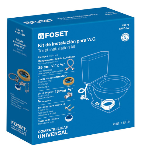 Kit De Instalación Para Wc, Foset