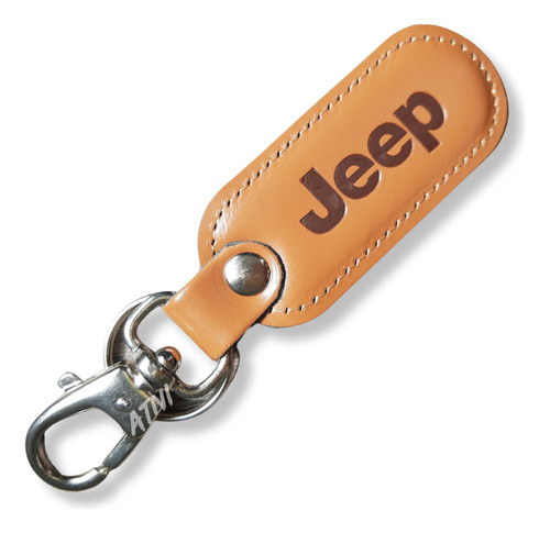 Porta Chave Jeep 100% Couro Mosquetao Rock Crawler