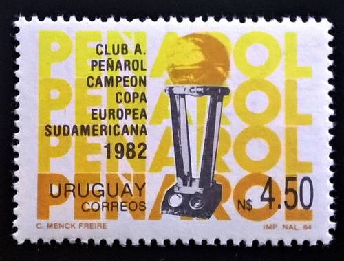 Uruguay Deportes Sello Yv 1150 Fútbol Peñarol 84 Mint L12552