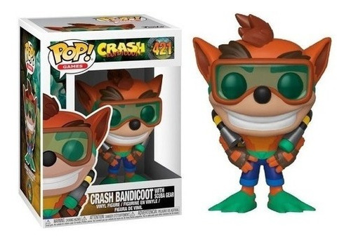 Funko Pop Crash Bandicoot With Scuba Gear Original Nuevo