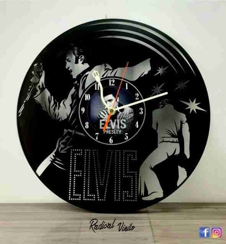 Reloj De Vinilo Elvis Presley 3 Regalos Decoracion 