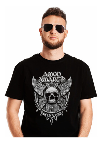 Polera Amon Amarth Skull Axe Metal Abominatron