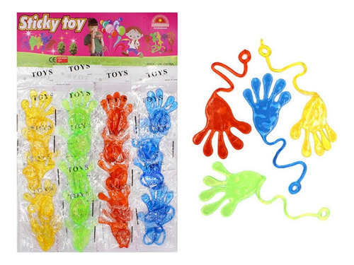 40 Pzs Manita Pegajosa Juguete Fiesta Piñata Colita de Algodón Negocio