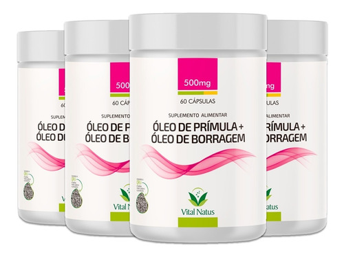 Óleo De Primula & Borragem  4x60cápsulas Gelatinosas - Vital