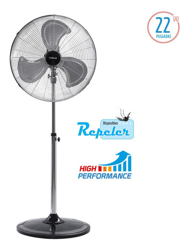 Ventilador De Pie Liliana Vpc22 3 Vel 130w 22 3 Aspas