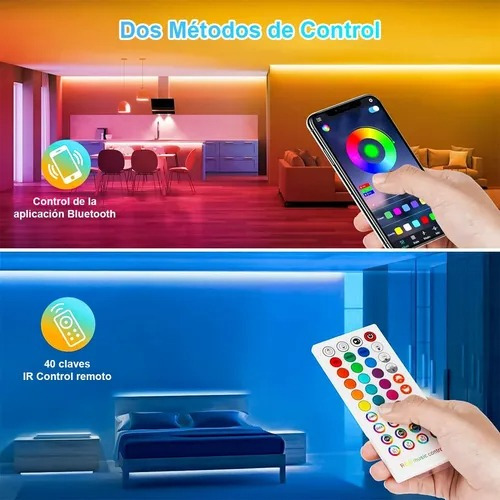 20m Luz Fita Led Bluetooth Rgb Colorida Com Fonte Controle