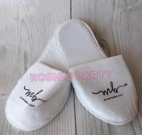  50 Pantufla Acolchonada Toalla Boda Quinces Personalizada