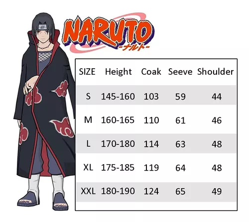 Naruto, Akatsuki Nuvem Vermelha Roupas Cos