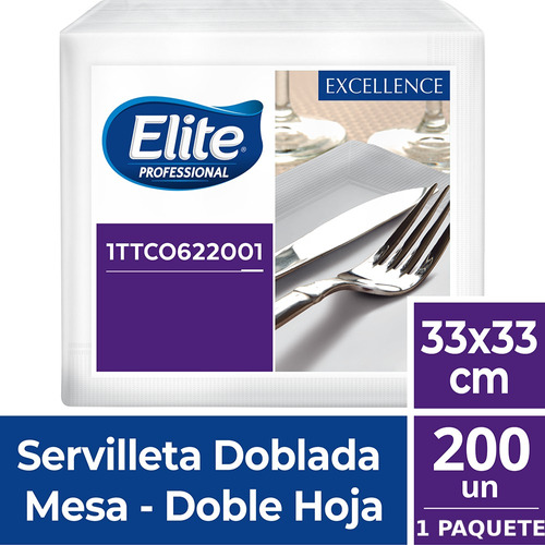 Servilletas Elite Extra Blancas Doble Hoja De Lujo